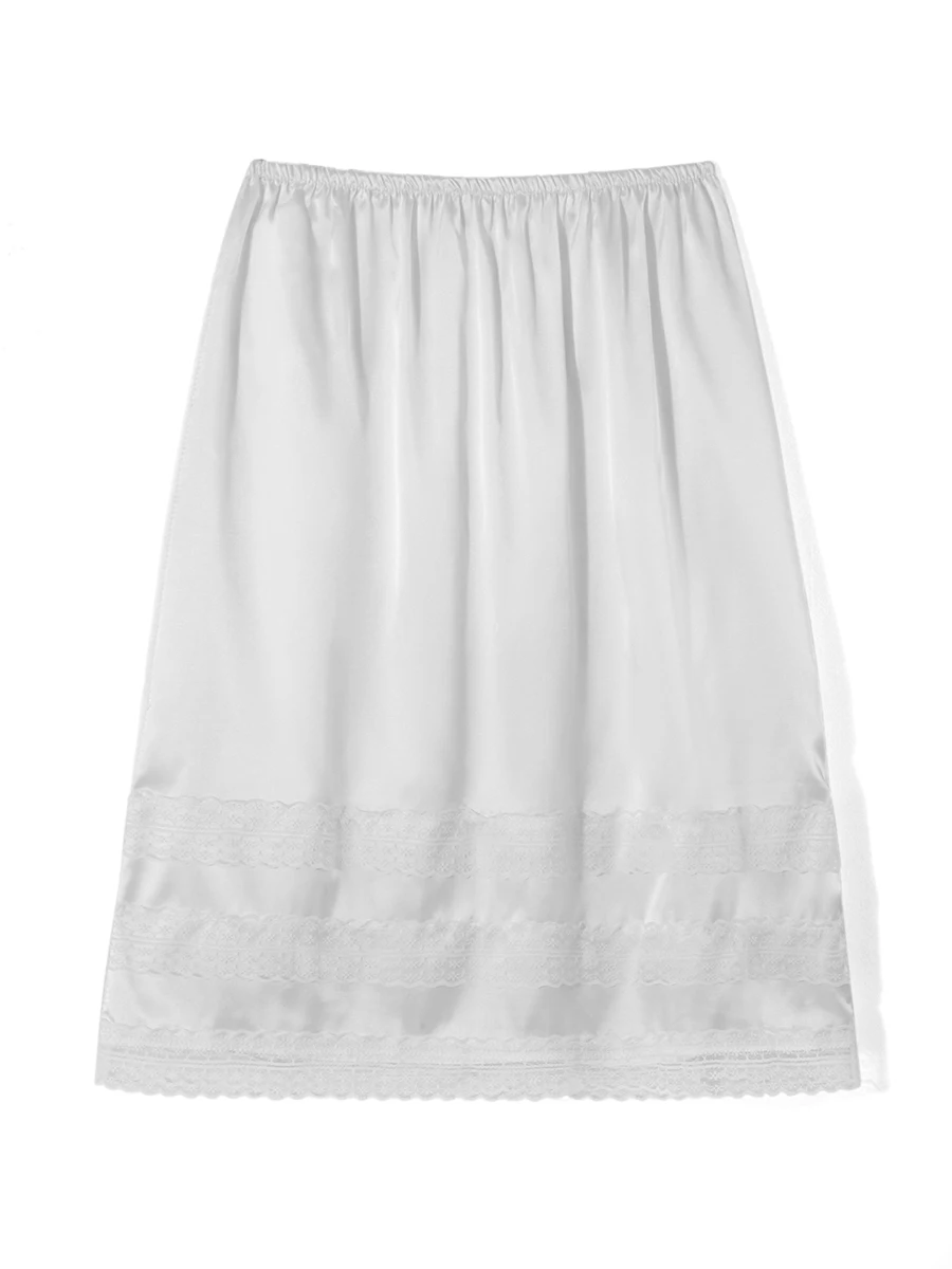 

Women s Vintage Lace Maxi Skirt with Elasticated Waistband Solid Color Wrap Style for a Smooth and Loose Fit Elegant Dress