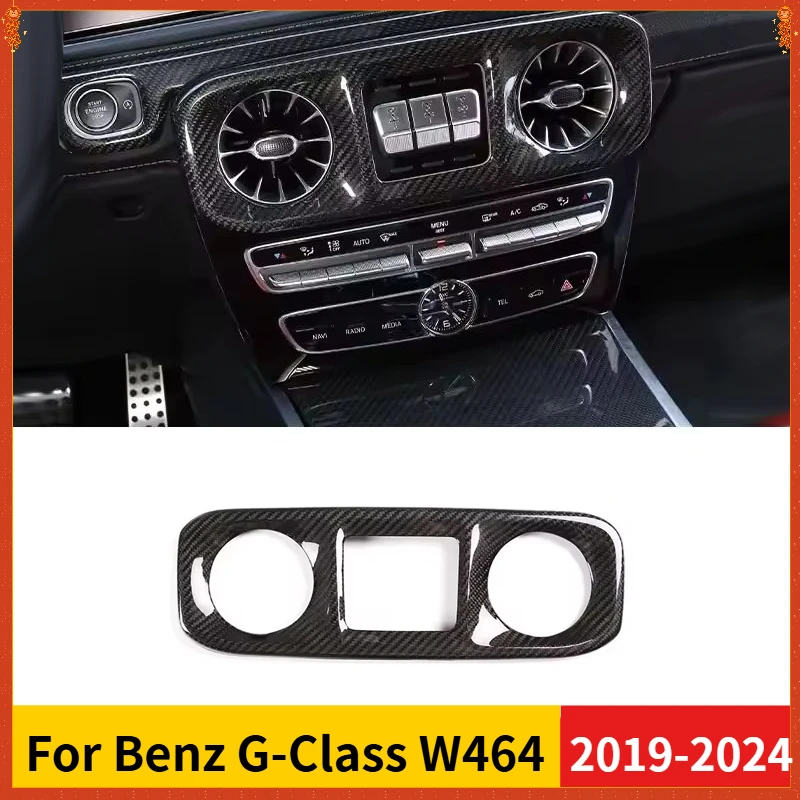 

For Benz G-Class W464 2019-2024 Real Dry Carbon Fiber Air Conditioning Vent Panel Frame Center Console Modification Accessories