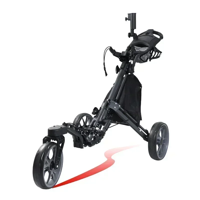 

Factory Price Lightweight Universal Wheel Golf Bag Trolley Aluminum Frame 3 Wheels Golf Push Cart