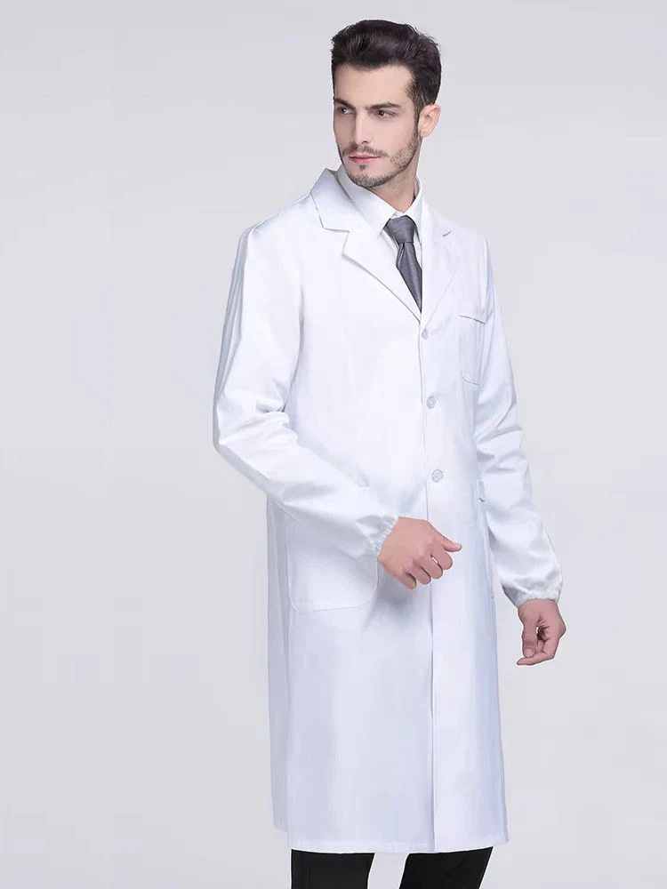 Bata Laboratorio Mujer Hombre Bata Blanca Laboratorio Algodón Bata Enfermera Mujer Bata Medico Manga Larga Doctora Disfr