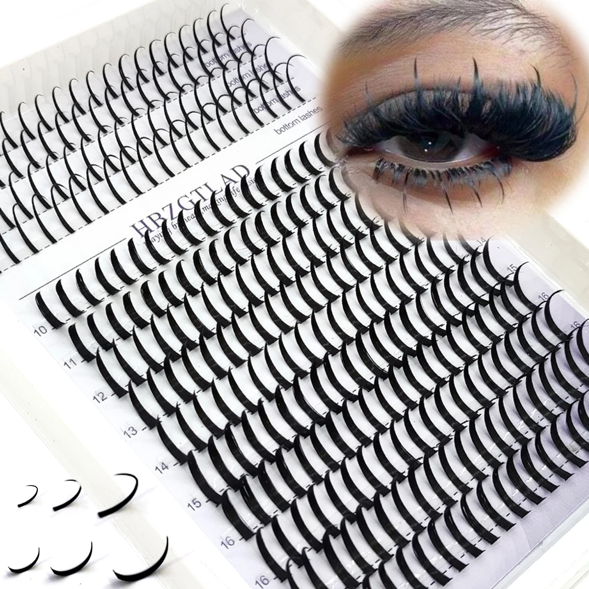 Lash Nails Extra Long Lash Nails Lash Bundles Lash Stretchers Bottom and Pointed Lash Clusters DIY Fairy/Manga Eyelash