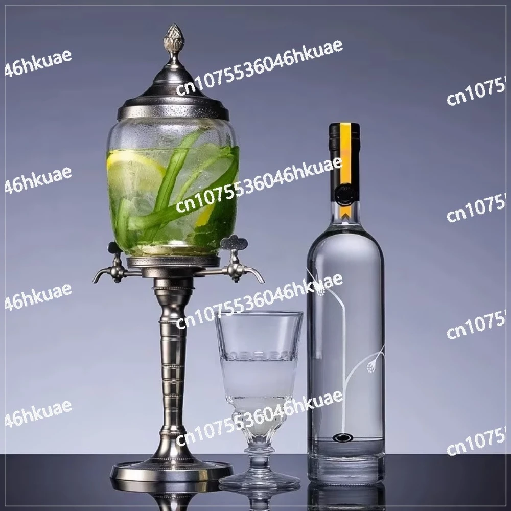 

Диспенсер для фонтана для абсента с 4 петлями: стеклянный корпус с капельницей