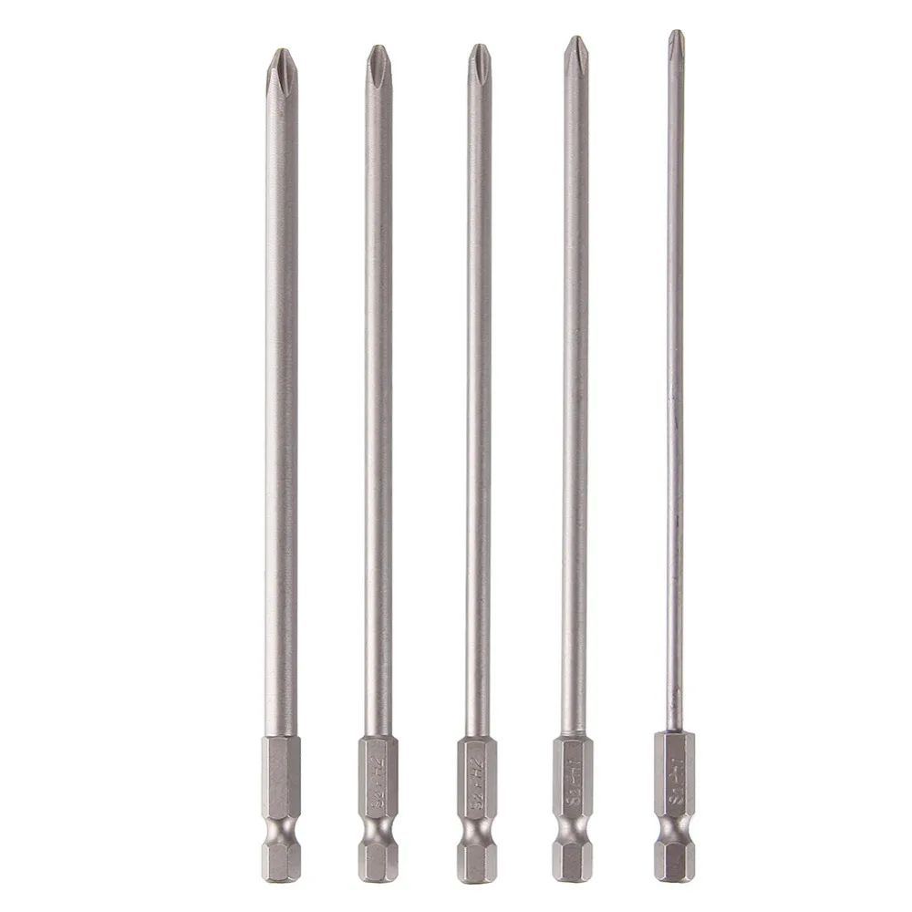 5Pcs/Set 150mm 1/4 Inch Hex Shank Magnetic Hex Head Screwdriver Bits Electric Driver Bits Hand Tools Screwdriver Drill Bit Set