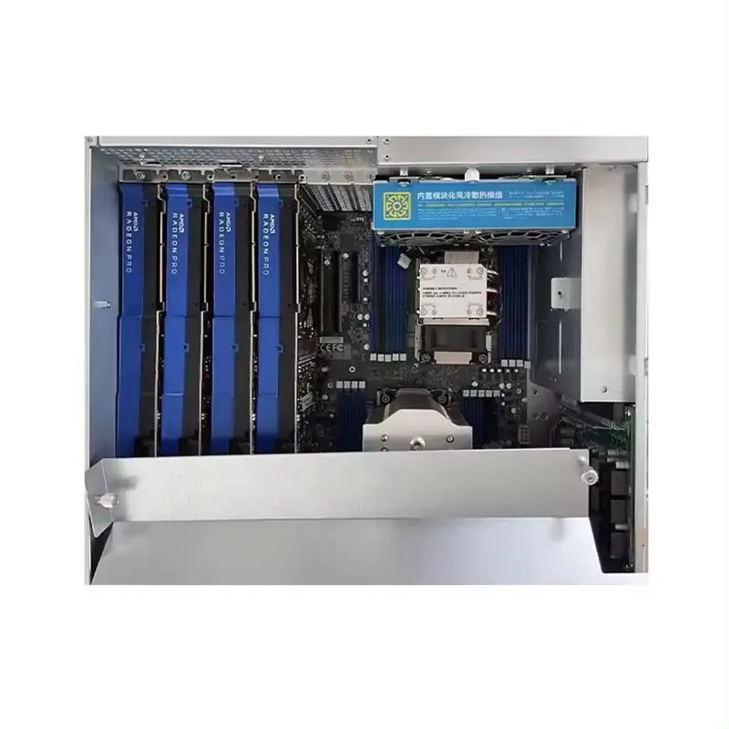 Lga 4677 4u 4 GPUサーバー,2 x in-tel, 5番目のxeon c741ソケットe,lga 4677,c741,ddr5,dimm,pcie 5.0, 2000w,新品,オリジナル