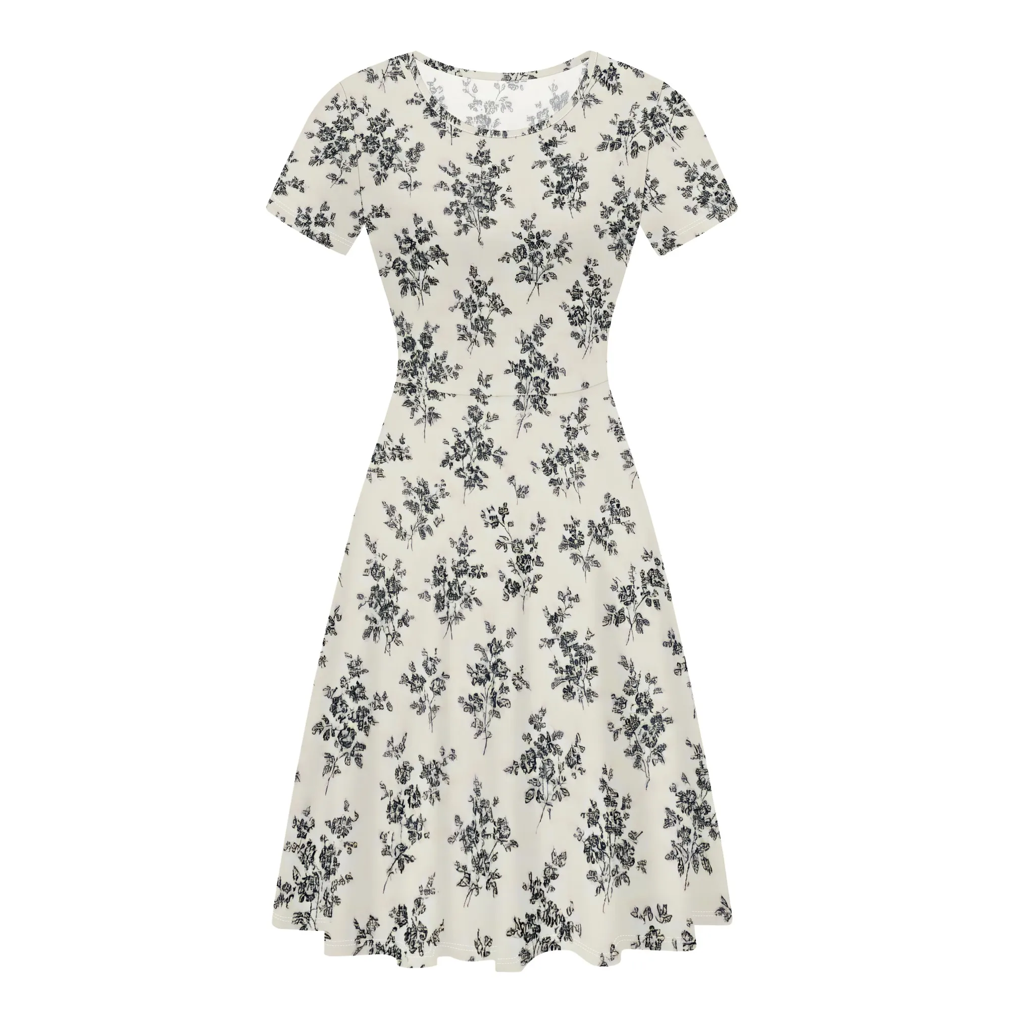 فساتين تي شيرت نسائية صيفية كاجوال بأكمام قصيرة مع جيوب