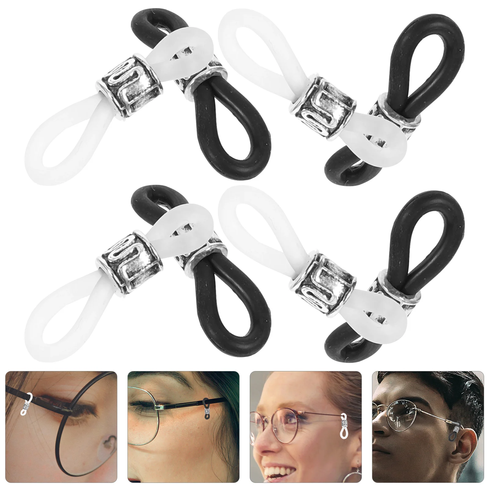 หัวเข็มขัดกันลื่นสําหรับโซ่แว่นตาแว่นตา End Connector ตัวยึดสายรัดตัวเชื่อมต่อแว่นตากันแดด