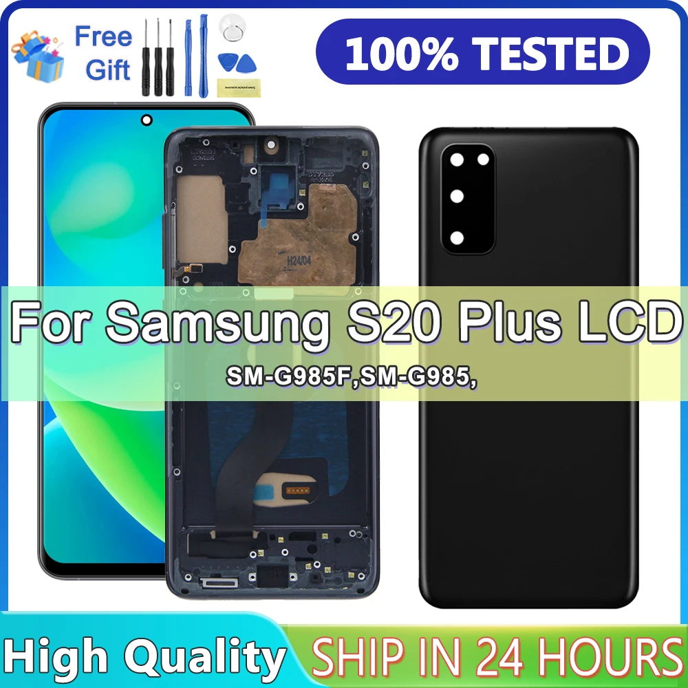 S20 Plus G985F Display Screen Replacement for Samsung Galaxy S20+  G986F Lcd Display Digital Touch Screen with Frame Assembly