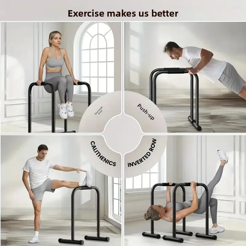 `Adjustable Height Single Parallel Bars Horizontal Bar Split Pull‑Up Trainer Multifunctional Push Up Stand Gym Fitness Equipment