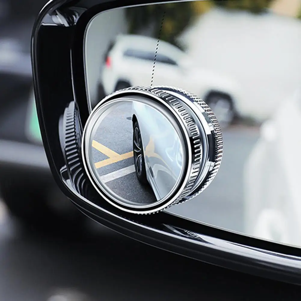 1 Pair Car Blind Spot Mirror Round Suction Cup 360° Rotatable Super Clear Glass Universal SUV Truck Auto Wide Angle Rearview Win