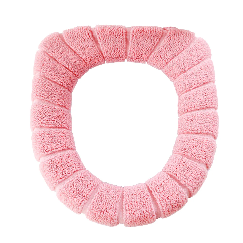 

Toilet Seat Cover Pad Washable Drying For Home Travel Winter Warmth Pink Toilet Seat Mat Cushion
