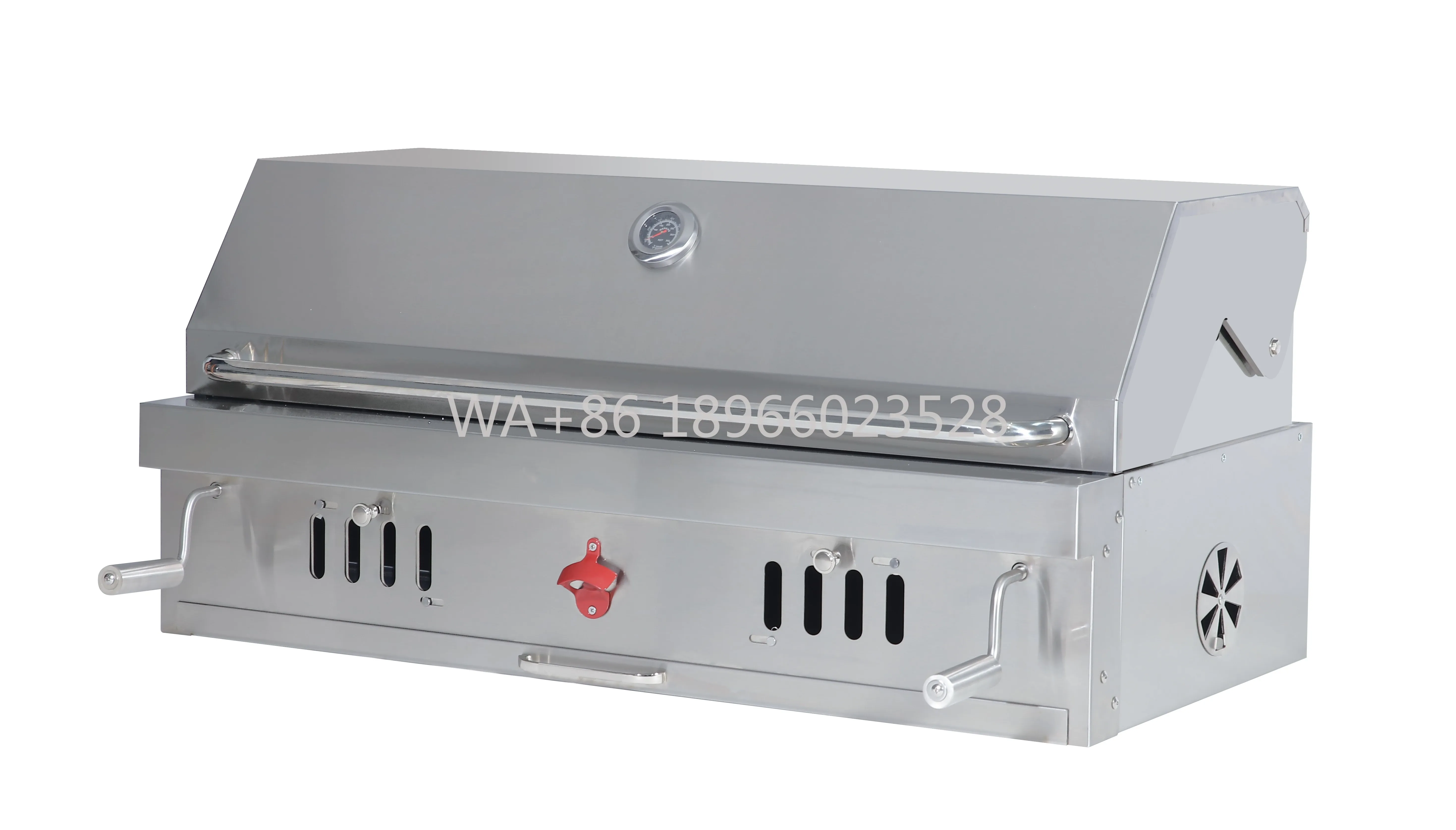 

Quality Table Large Size Charcoal Grill Outdoor Backyard Stainless Steel 304 Built-in Grill Dual Chamber Charcoal High