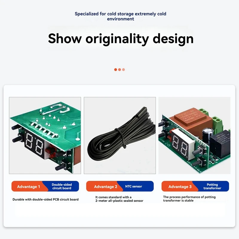 STC-8000H เครื่องซีฟู้ดควบคุมอุณหภูมิตู้เก็บความเย็นเทอร์โมสตัทระบายความร้อนเดี่ยวเหนือสัญญาณเตือน