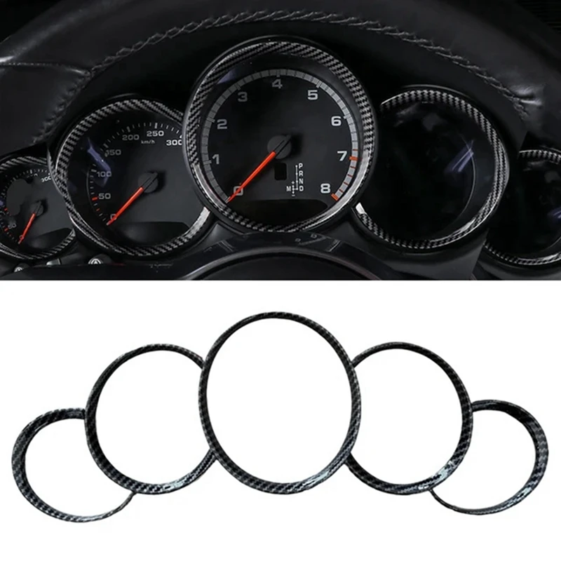 ABS Dashboard Instrument Panel Decorative Ring Cover Trims Sticker For Porsche 911 Cayenne Panamera