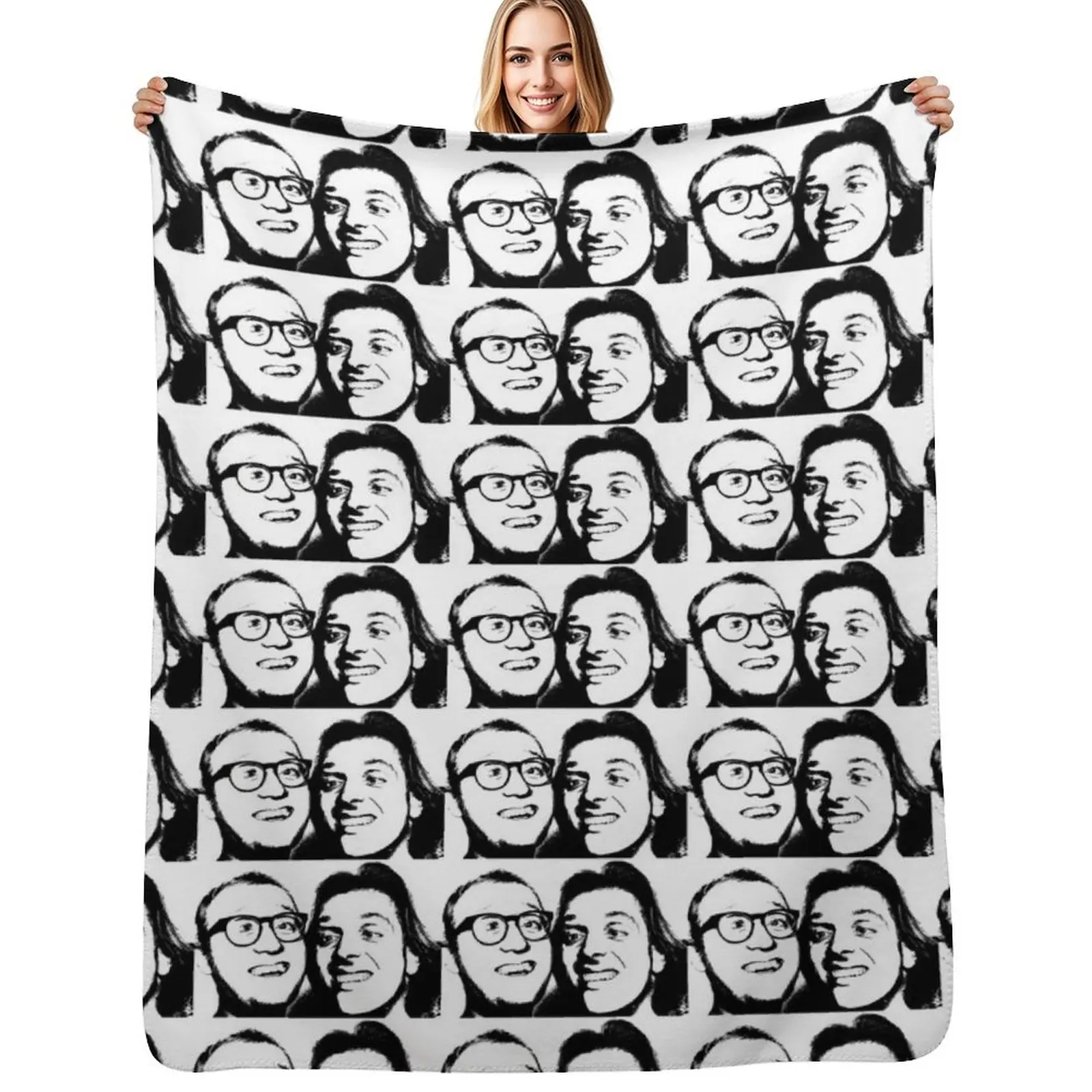 Rik mayall and Ade edmondson Throw Blanket Warm Plush Fuzzy Blanket for Living Room
