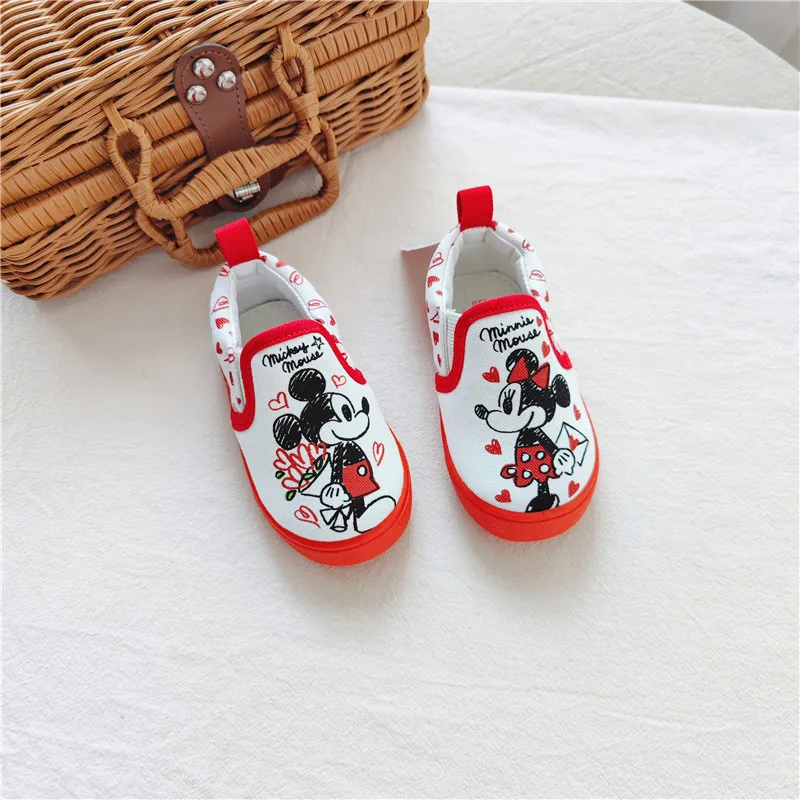 

Kids'Casual Shoes Sneakers Canvas Cartoon Printed Spring Shoes For Children Anti-slip Slip-on Blue Pink Shoes Size 13cm-18cm