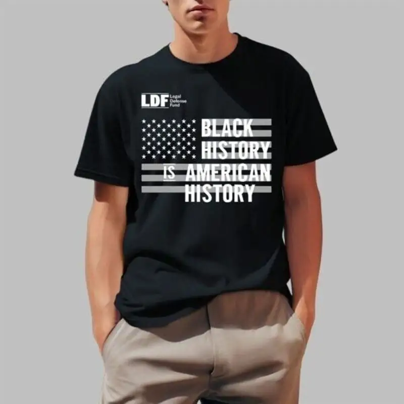 Samuel L Jackson Wearing Black History Is American T Shirt