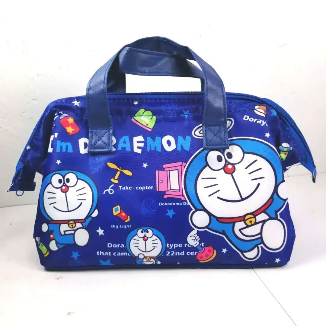 Doraemon girl boy cartoon canvas insulation bag children's hand bag ice cream bag lunch box bag storage