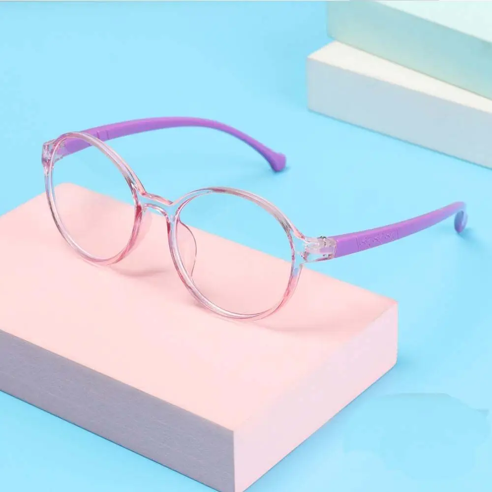 

Fashion Flexible Anti-fatigue Computer Round Vision Care Anti-blue Eyewear Children Spectacles Eye Protection Eyeglasses