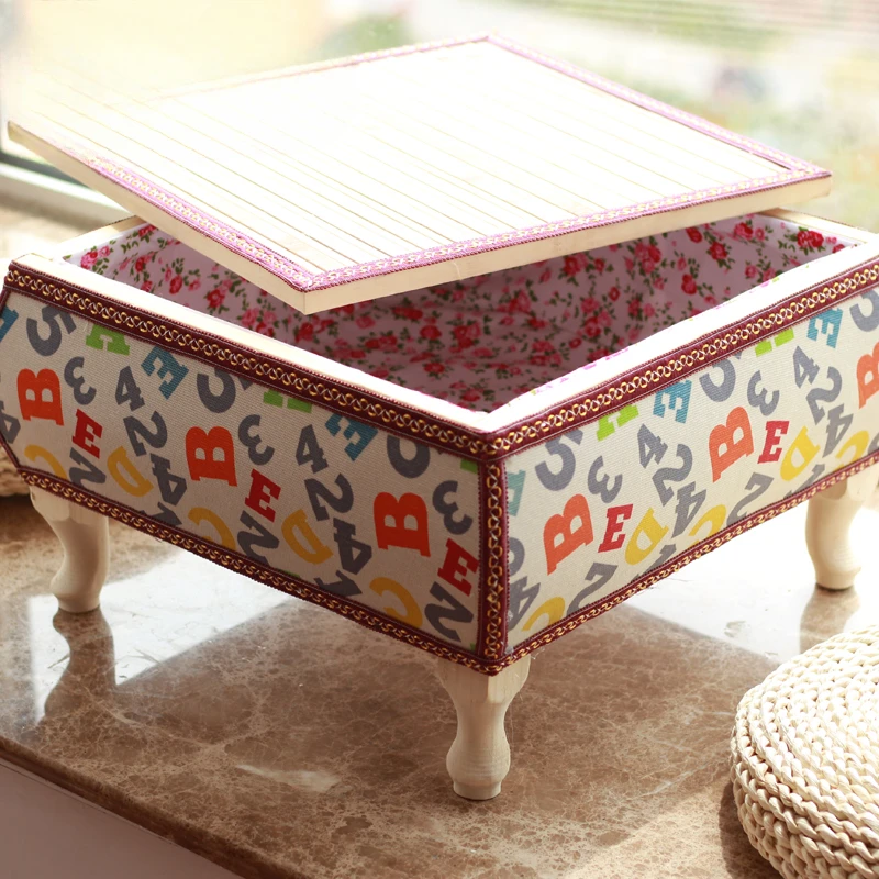 The product can be customized.Baoyou Fabric Art Bamboo Woven Tatami Rice Tea Table Float Window Table European