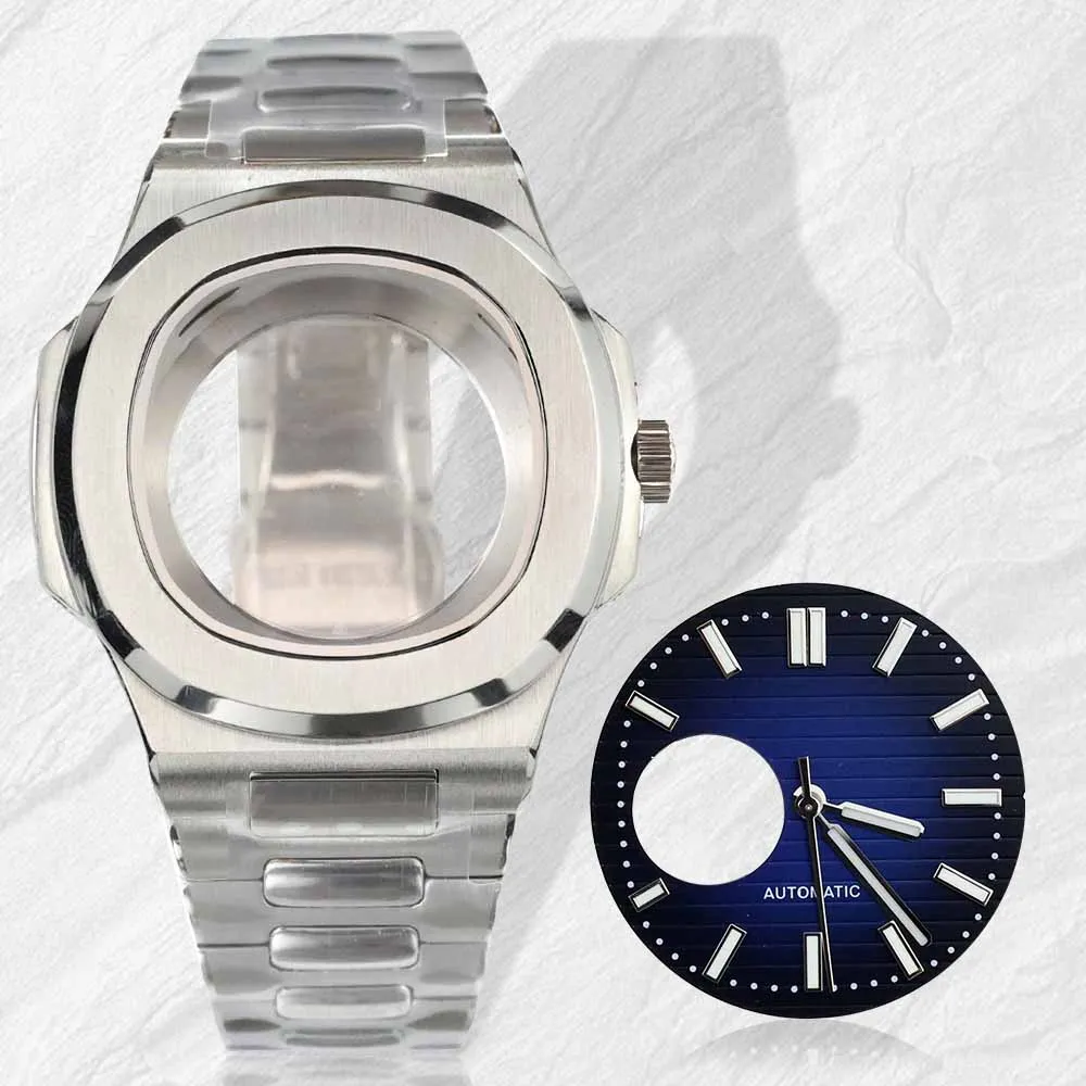 

Fit NAUTILUS NH35 40mm Square Watch Case For Modified NH35 NH36 NH38 Movement 316L Stainless Steel Watch Parts Nautilus Case