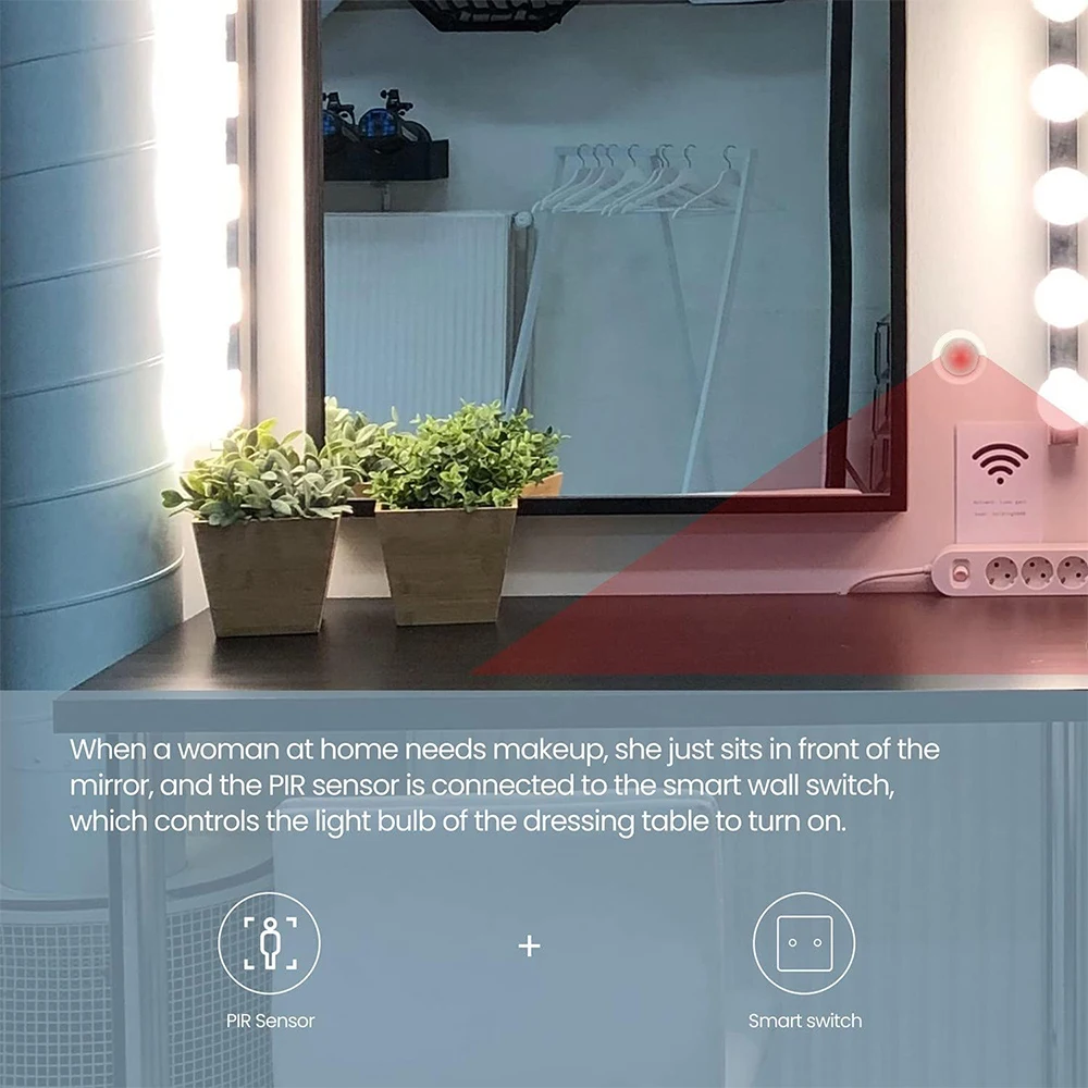 Tuya Zigbee Smart PIR Motion Sensor Infrarot Detektor mit Lux Erkennung Anti-diebstahl Alarm Sensor Drahtlose Sicherheit Schutz – Detail 13