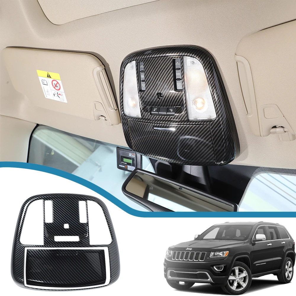 Car Front Reading Light Lamp Decoration Cover Stickers for Jeep Grand Cherokee 2011-2020 Interior Mouldings Accessories