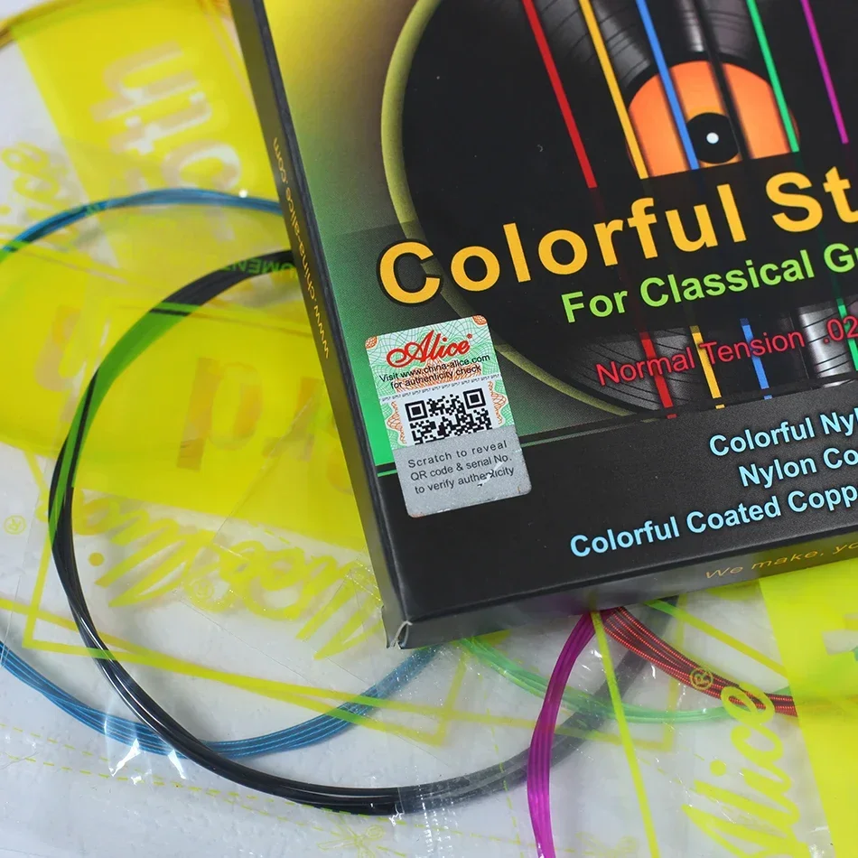 Alice AC107C Colorful Classical Guitar Strings Colorful Nylon Colorful Coated Copper Alloy Wound Classic Guitarra Strings