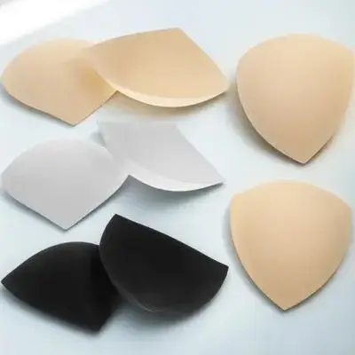 

4 Pairs Bra Inserts Chest Pad Sponge Pads Sports Bras Removable Triangle Shape High Quality Durable Washable Women Gifts