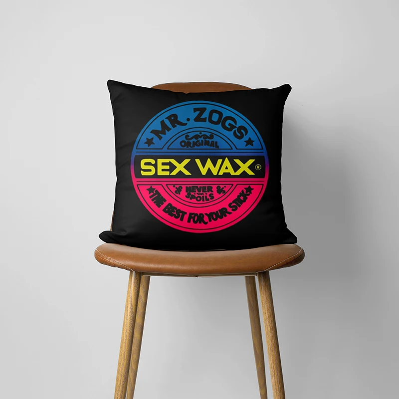 Mr Zogs Surfing Sex Wax Pillowcase  Pillow Case Car Chris Pillow Cover Sofa Chair Cushions 177