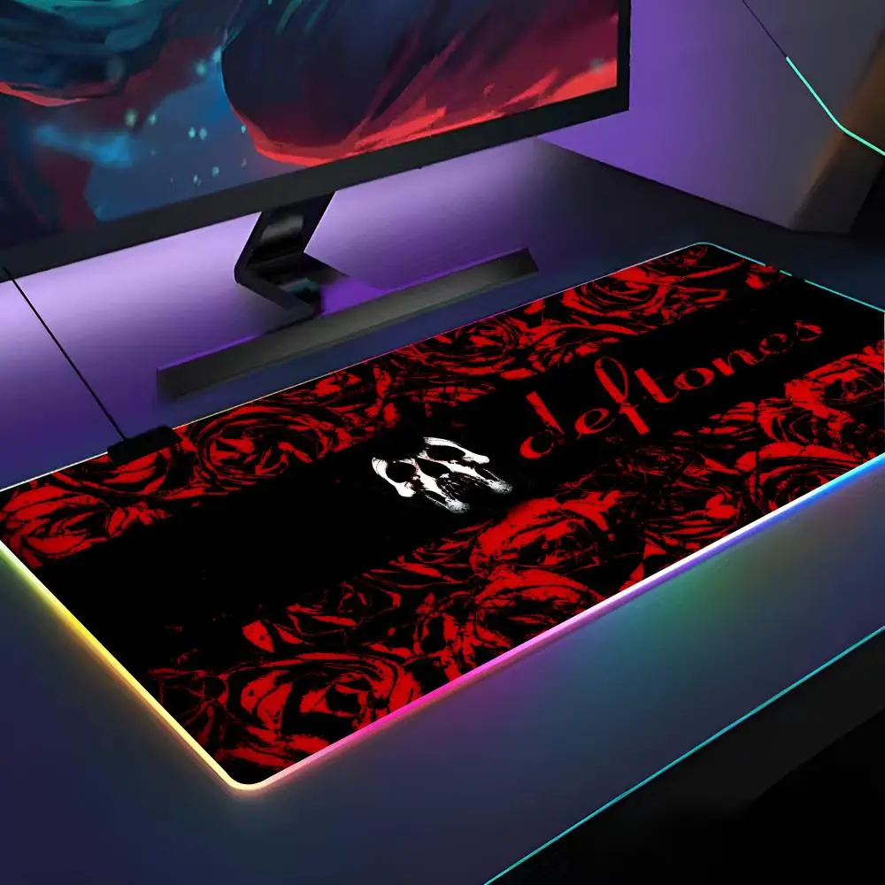 

Fashion Deftones Mouse Pad RGB Backlit Mouse Pad Laptop Mouse Pad Laptop Gamer Computer Desk Gaming Accessories