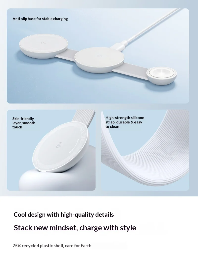 Anker 15w 3 In 1 Wireless Charger Portable Certified Fast Ufo Charging Station For Phone 15 Phone 16 Pro Intelligence Watch view 6