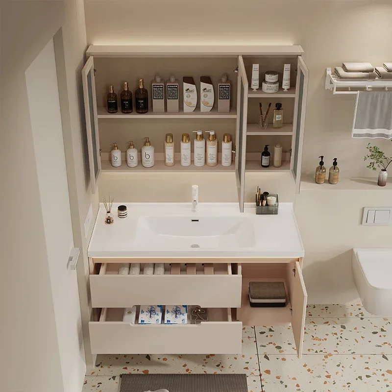 

Modern Bathroom Furniture Washbasin Cabinet Complete Set Home Improvement Washing Luxury Full Hovedskapet Washhand Stand