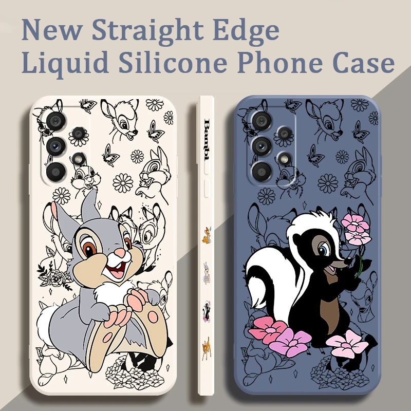 

Bambi Disney Thumper Liquid Left Rope For Samsung A54 A53 A52 S A33 A32 A51 A71 A21S A13 A73 A72 A23 A12 5G 4G Funda Phone Case