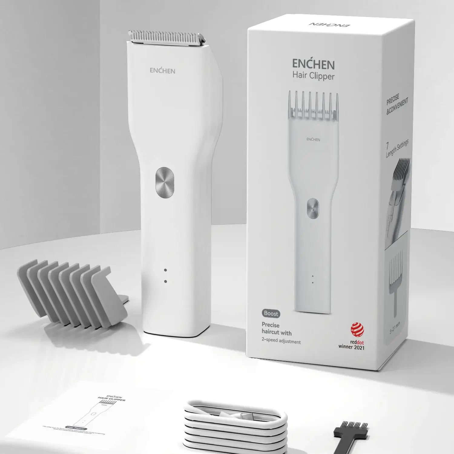 ENCHEN Boost Electric Hair Clipper Professional Cordless Fast Type-C Charging Ceramic Haircut Machine Hair Trimmer For Men Adult