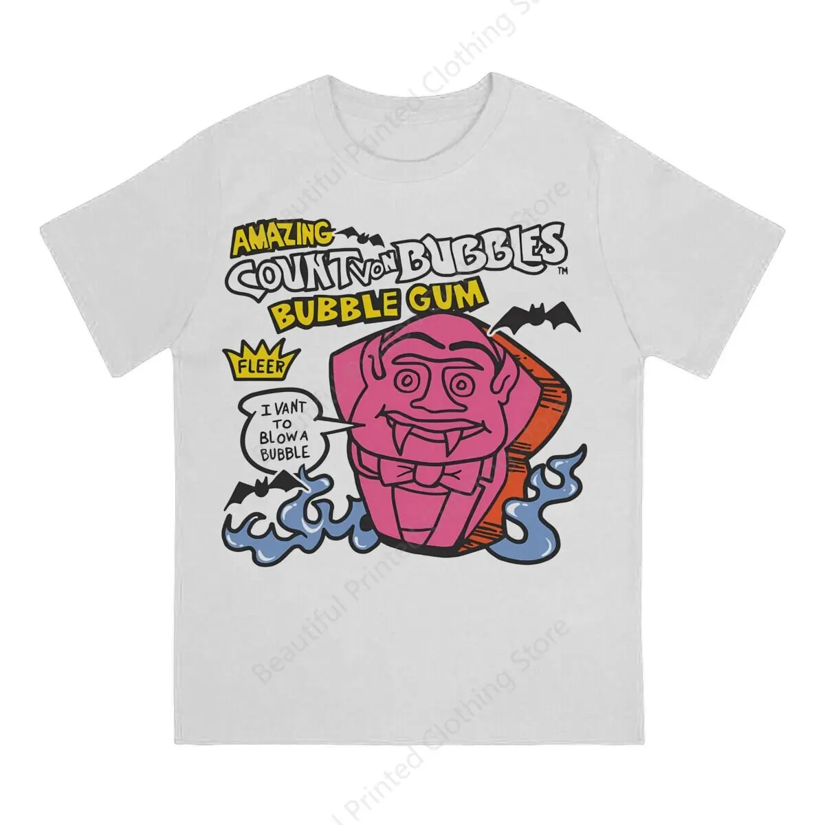 Men Women Cool T-shirt Count Duckula Funny Printing  T-shirts Fashion Loose Tops Street Short Sleeve