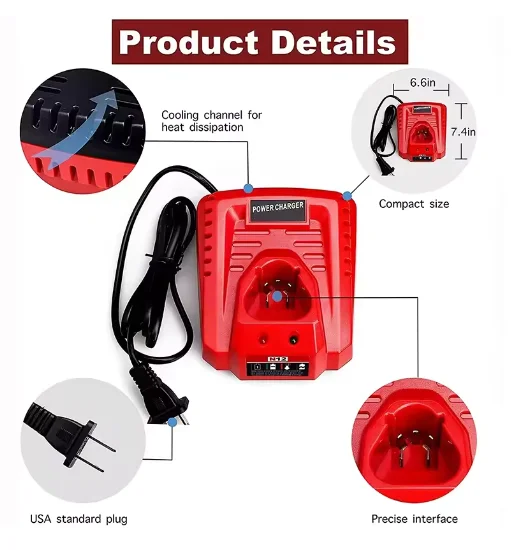 

Lithium Battery Fast Charger For Milwaukee 10.8V 12V Lithium-ion Battery for M12 N12 Compact Charger 48-11-2401 48-11-2402 C12B