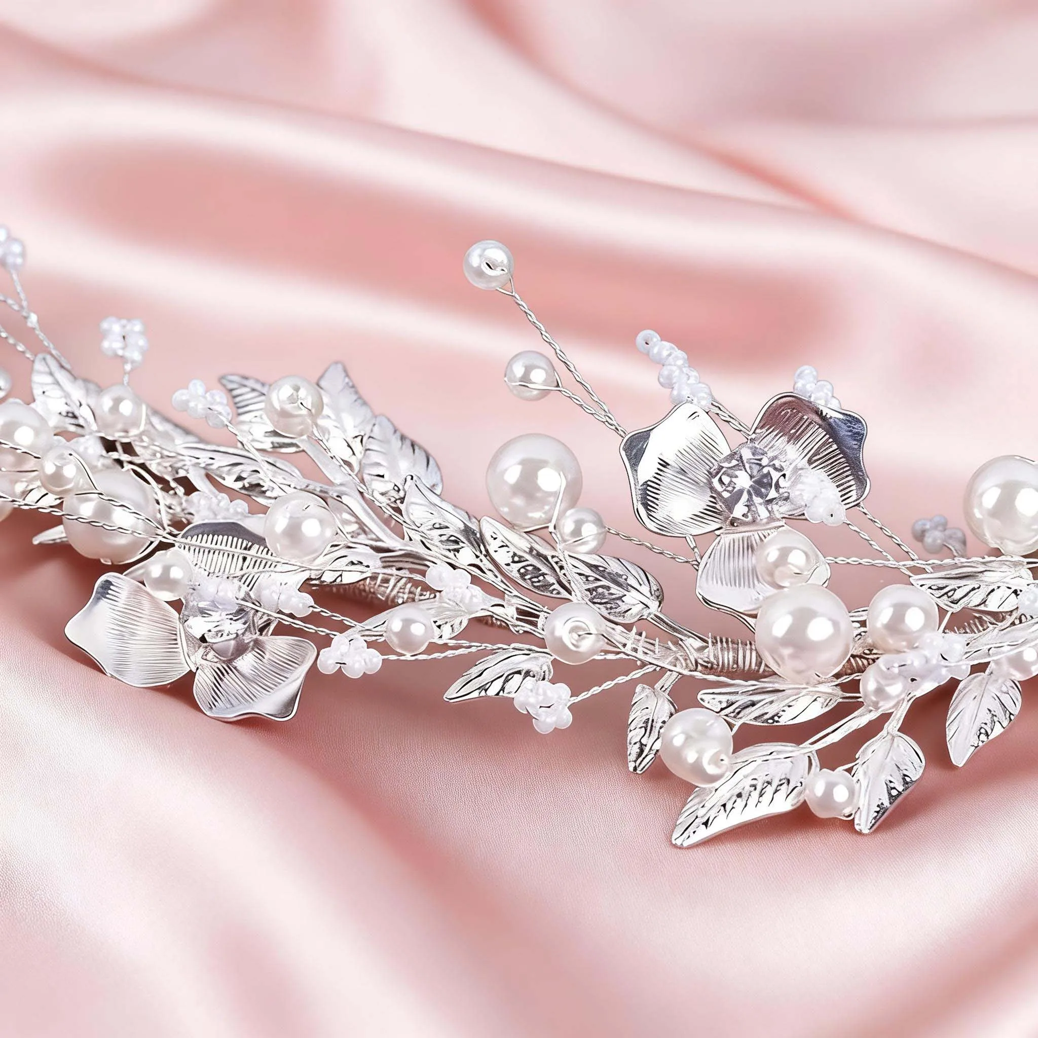 1 piece of simple alloy imitation pearl rhinestone bridal hairband, suitable for wedding, party, and ball dresses image 6