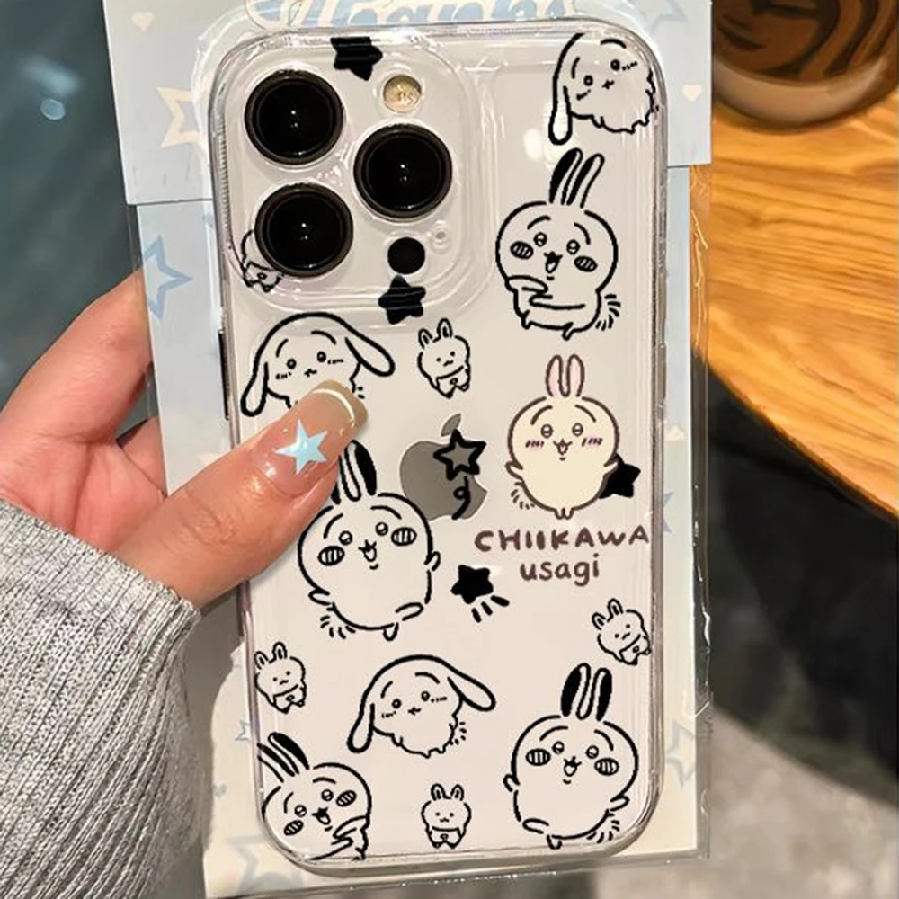 Japan Cartoon Cute Chiikawas Phone Case For Samsung S25 S24 S23 S22 S21 S20 FE Note20 Note10 Plus Ultra Lite 5G Clear Soft TPU