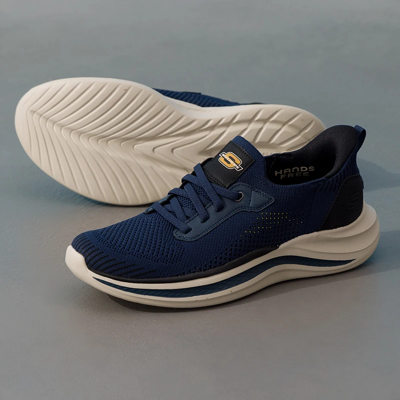 Skechers Men's Sports Shoes Saber Walking Shoes Are Lightweight, Breathable, Wear-Resistant, Comfortable, Low-Top Casual Shoes 211086-Nvy