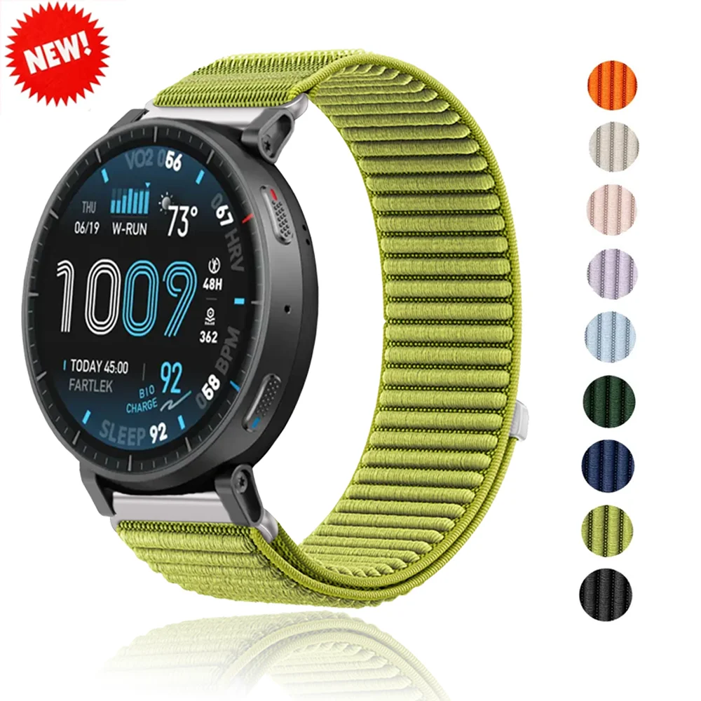 �y�Z�[�����z18/20/22mm �i�C�����o���h Amazfit Active Max T-Rex3 Pro 48mm 44mm Helio Bip 6 Balance 2 �X�g���b�v Amazfit Active 2 �X�N�G�A�u���X���b�g�p