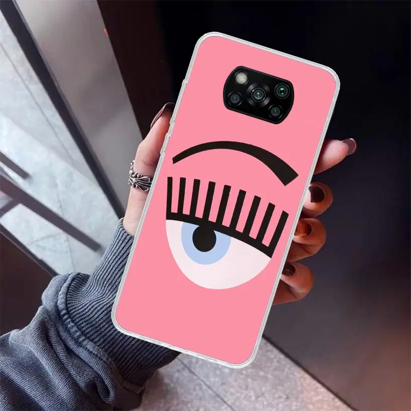 Ferragnies Eyes Chiara Phone Case For Xiaomi Poco X6 X5 X4 X3 Nfc F6 F5 Pro F4 Gt M5S M4 M3 F3 F2 F1 Silicone Shell Print Fundas