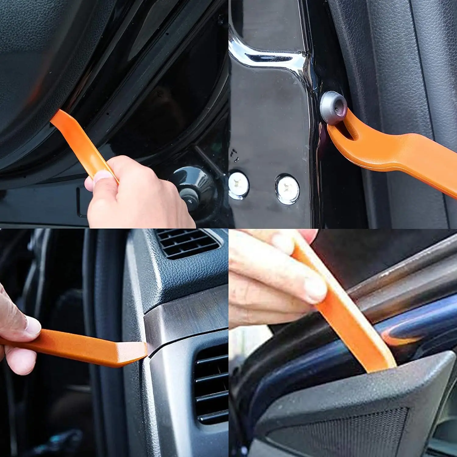 Car Metal Trim Removal Tool  Auto Fastener Pry Tool,1/4/12Pc Door Panel Radio Audio Installer,Car Interior Exterior Replace Tool