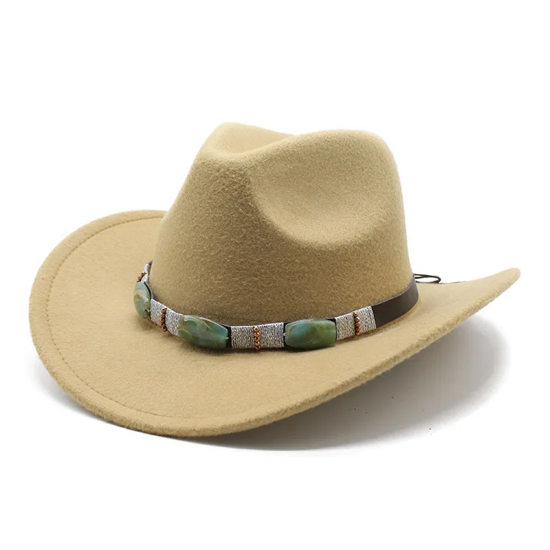 European and American style minority ethnic style accessories woolen Western Denim top hat men and women couples' cap