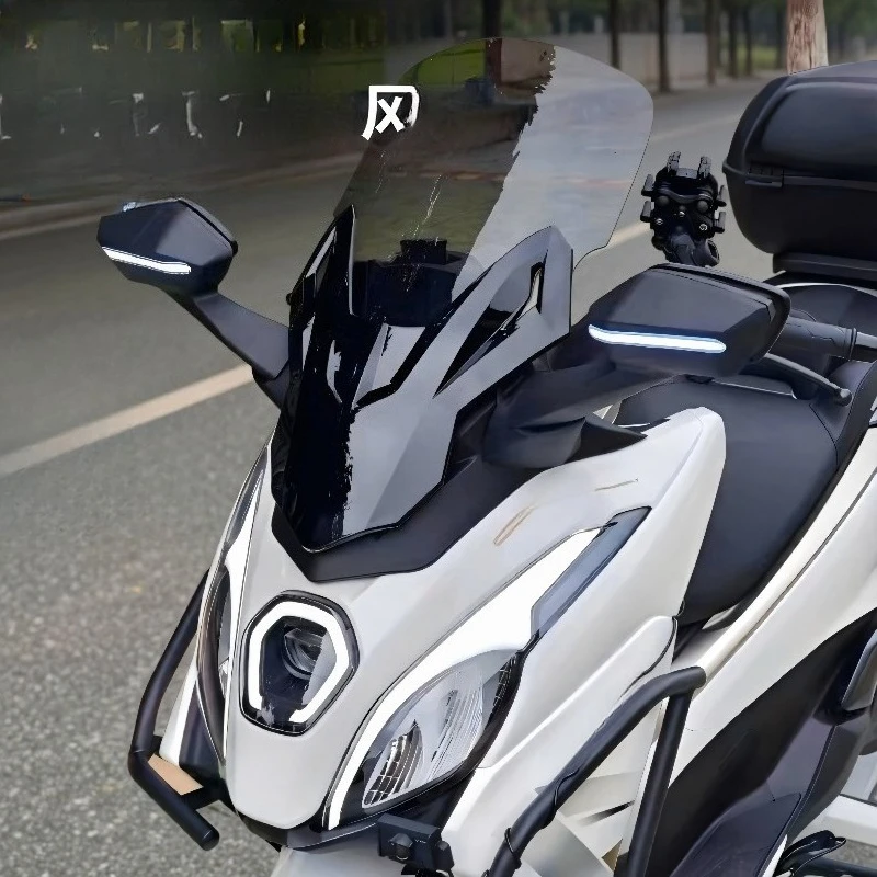 For UFR150 Forza Style Modified Windshield Front Face Assembly LED Light Rearview Mirror Forward Mount Upgrade Accessories