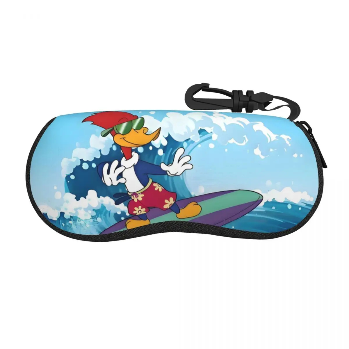 

Custom Funny Anime Woody Woodpecker Surfing Shell Glasses Case Unisex Cool Cartoon Cute Eyeglasses Case Sunglasses Protector Box