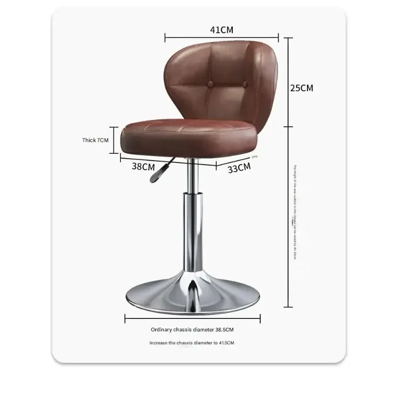 

Luxury Soft Bar Stool Modern Design Casual High Quality Party Chair Round Fashion Bar Furniture Restaurant Chair