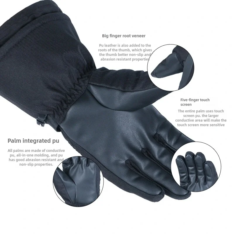 M/L/XL 男性女性冬スキーグローブ防水タッチスクリーンスノーボードグローブオートバイ乗馬雪暖かい防風サイクリンググローブ