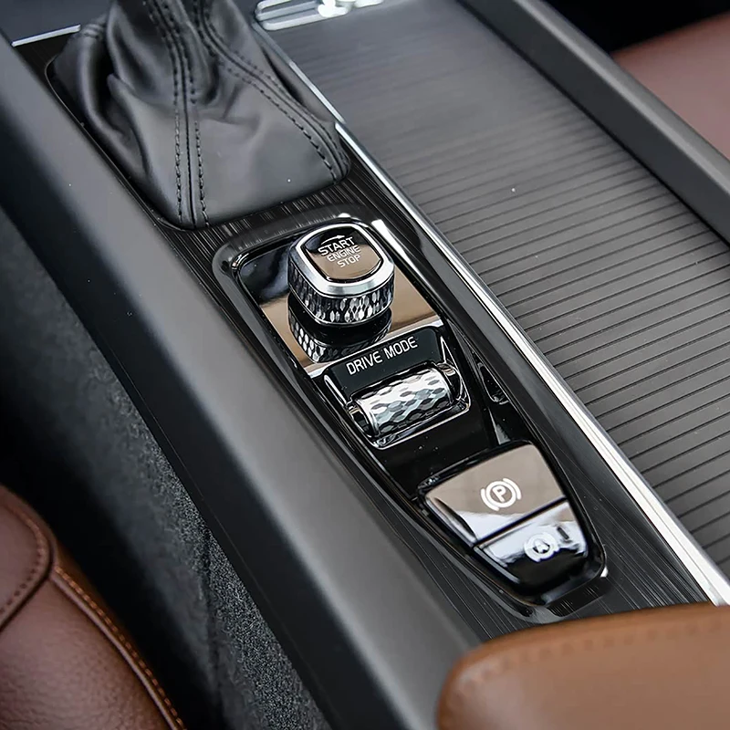 

For Volvo XC60 2018-2022 LHD Stainless Steel Car Center Console Gear Shift Frame Decoration Trim Interior Modified Style Sticker