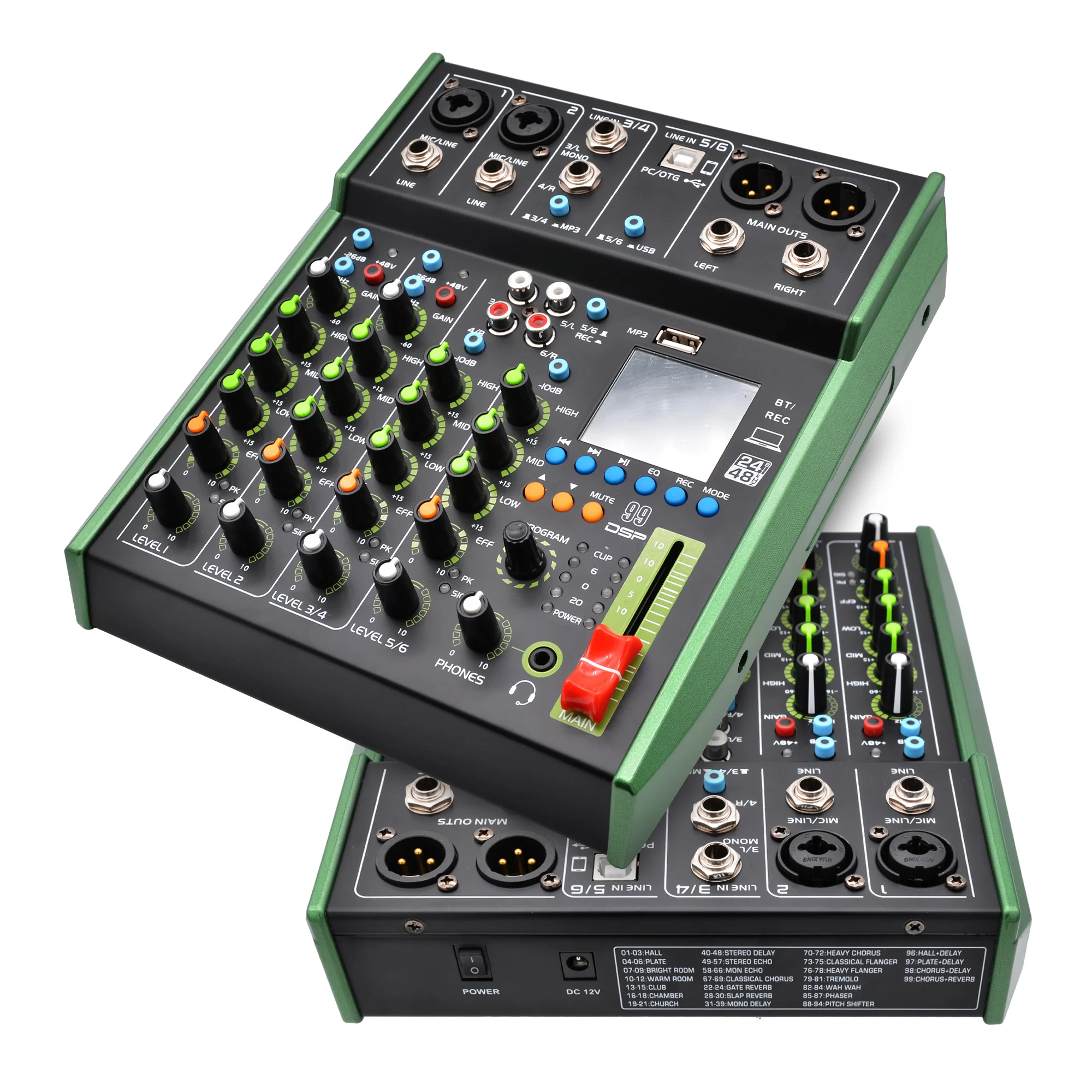 Accuracy Pro Audio MG7 20W Line Channel 4CH 6CH MP3 BT mini dj digital audio sound mixer professional