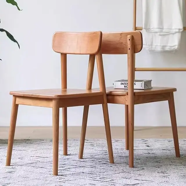 For All solid wood dining chair cherry wood backrest book table chair home dining room chair